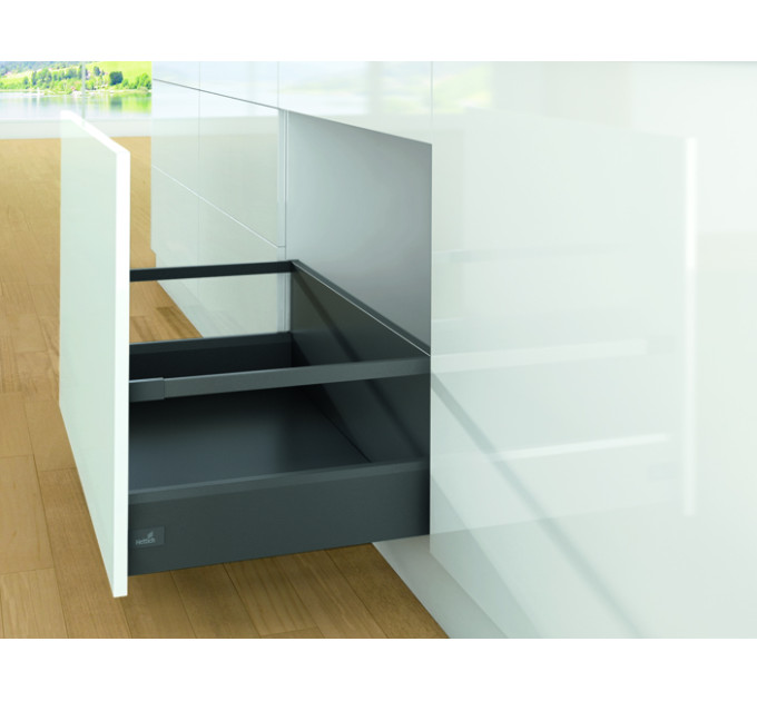 Ящик висувний Hettich ArciTech H=282 L=550 антрацит1 релінг, с доводчиком
