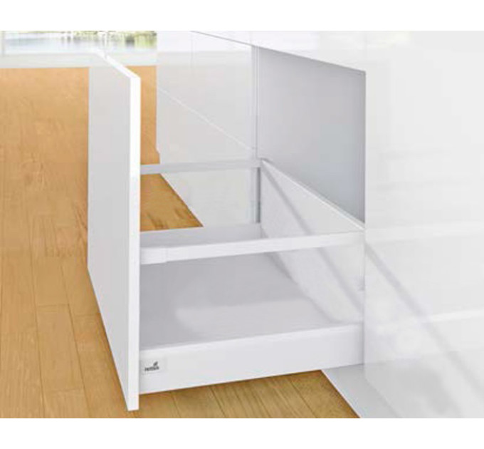 Ящик висувний Hettich ArciTech H=282 L=500 білий 1 релінг, с доводчиком