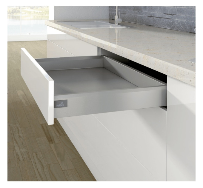 Ящик Hettich ArciTech H=94 L=350 серый с доводчиком