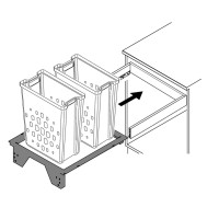 Мезанизм корзины для белья AvanTech YOU Pull Laundry 600мм, 80л (40+40) (9279106)