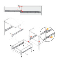 Направляющие Hettich FR302 300мм