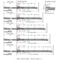 Направляющие Hettich FR302 300мм